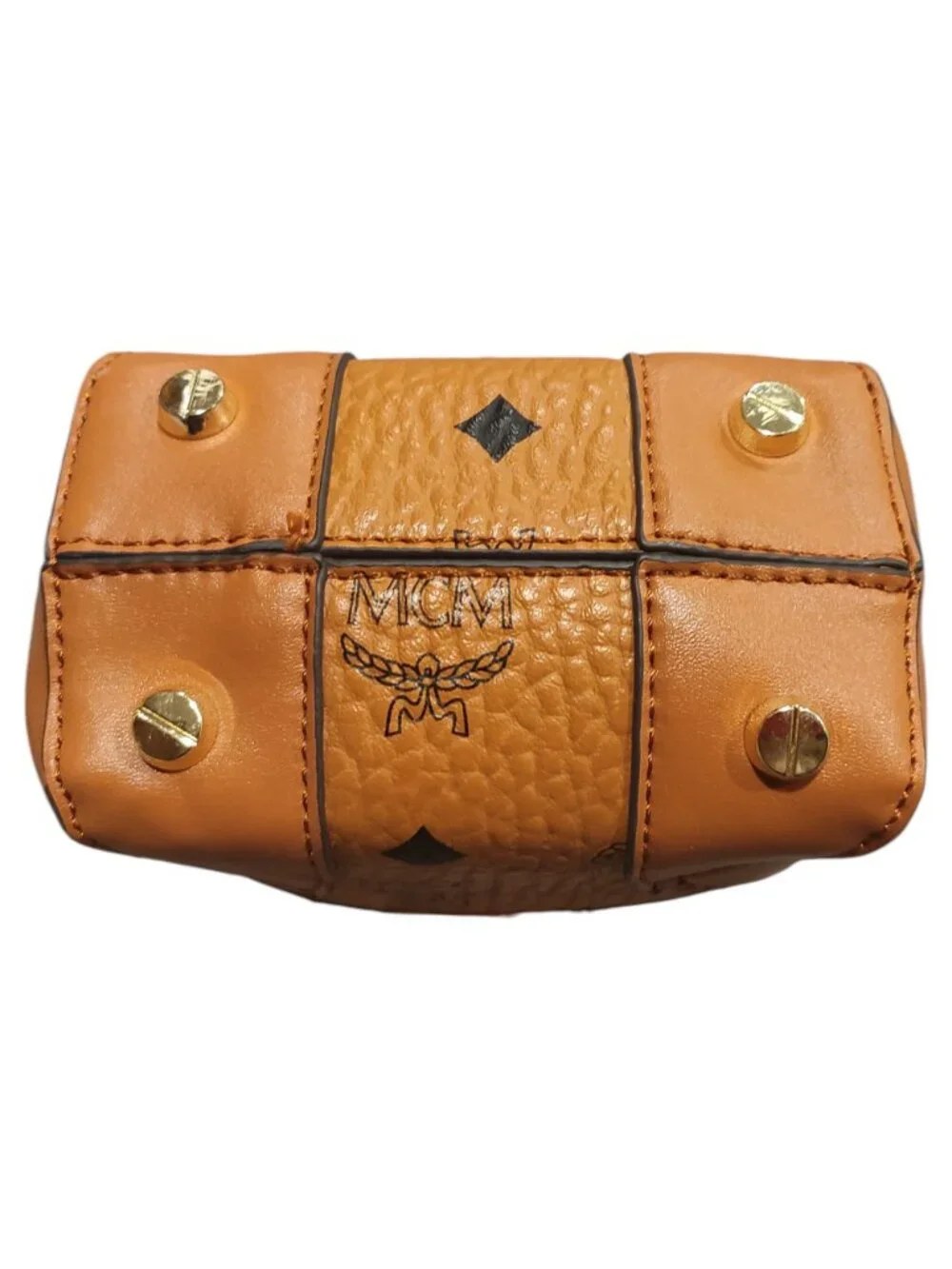 MCM Mini Bag Purse Brown/Cognac Klassik Crossbody in Visetos (missing strap)